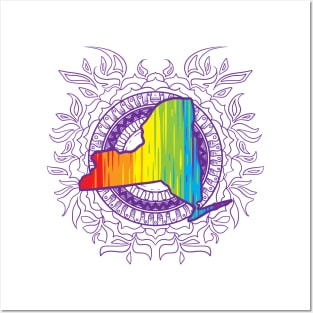 New York Mandala Pride Posters and Art